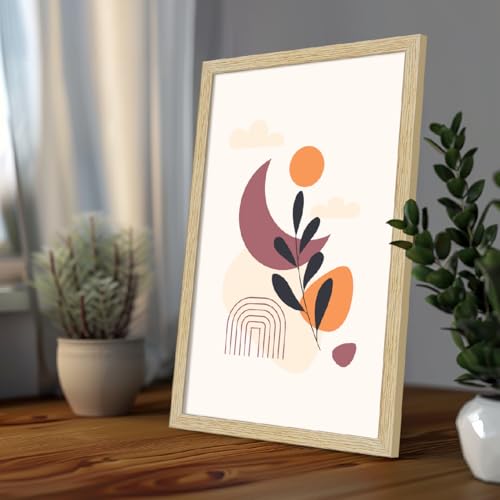 Image of ArtX Paper Bohemian Nature Wall Painting For Living Room Decoration, Boho Framed Painting for Wall Decoration, Wall Decor For Bedroom, Multicolor, 12.0 x 18.0 inches, Set Of 3