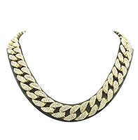 Algopix Similar Product 6 - Mens Iced Out Hip Hop Gold tone CZ