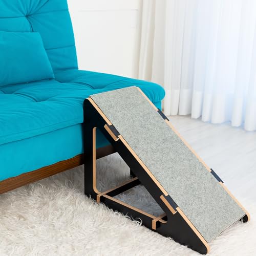 Rampa para Pets com Carpete Antiderrapante em MDF Laminado (Branco)