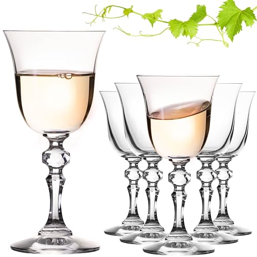 Applicazione: i calici da vino bianco sono ideali per vini bianchi o anche per altre bevande e vini preferiti. I bicchieri da vino bianco sono lavabili in lavastoviglie, il che consente una facile pulizia.