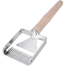 TOPINCN Honey Uncapping Scraper Stainless Steel Honeycomb Honey Fork Knife Uncapper Beekeeping Tine Hive Scraper Tool Wooden Handle