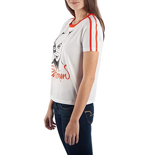 Bioworld Juniors' Catwoman Striped Short-Sleeve Ringer T-Shirt2