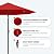 PatioKingdom 10FT Patio Umbrella with Push Button Tilt and Crank, Outdoor Market Umbrella with 8 Fiberglass Ribs, UV Protection Table Umbrella for Pool,Backyard,Garden,Deck,Red