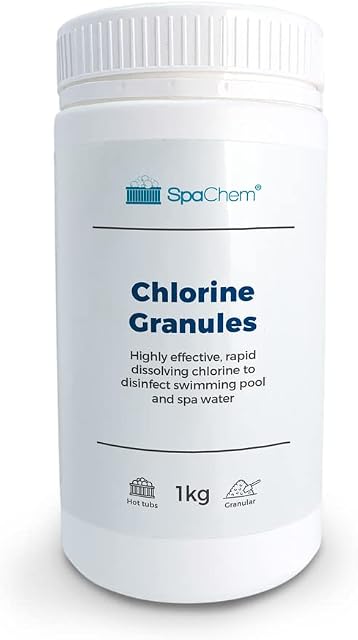 SpaChem 1kg Spa Chlorine Granules Premium Grade Stabilised Chemicals for Hot Tubs, Spa and Swimming Pools