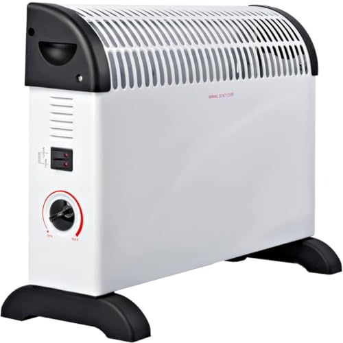 Trendi 2000W Electric Convector Radiator Heater | 3 Heat Settings | Adjustable Thermostat | Overheat Protection | Lightweight & Portable Room Heater for Home & Office