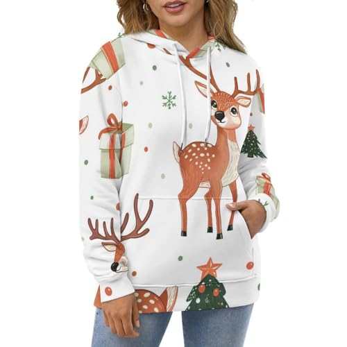 Sweatshirt cerf de Noël pullover confortable pour vos soirées - 2