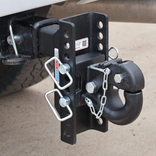 Shocker XR Adjustable Pintle Hitch, Fits 2-1/2" Hitch 10 Hole, 3" Rise/9" Drop by Shocker Hitch - Used condition - Image 5