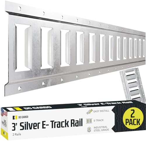 DC Cargo Mall E Track Tie Down Rail Kit 3' (2 Pack) Galvanized Steel