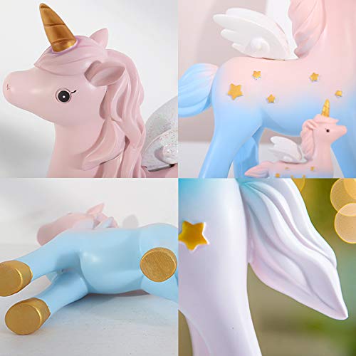 Humairc Gâteau Décoration Licorne, Decoration Gateau Anniversaire Fille, Happy Birthday Ballons Arc en Ciel Nuage Lune Étoiles pour Fille Enfant Femme Décoration Anniversaire