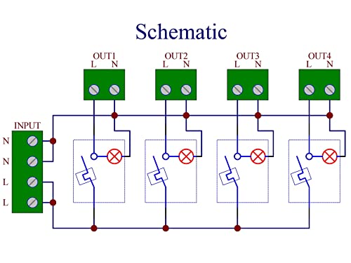 Rocker Switch Thermal Circuit Breaker Overload Protector 4 Channel Power Distribution Module Din Rail Mount #TOP3