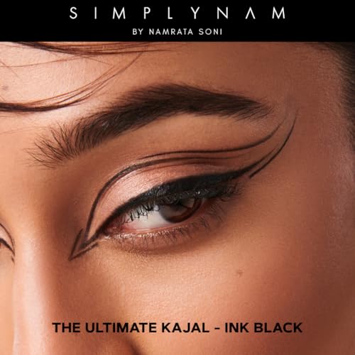 Image of SIMPLYNAM Ultimate Kajal - Ink Black | 1 Stroke Intense Color Payoff | Water & Sweat-Resistant | Long-Lasting & Smudge-Proof | Safe for Sensitive Eyes | 7X More Product | In-Built Sharpener & Smudger