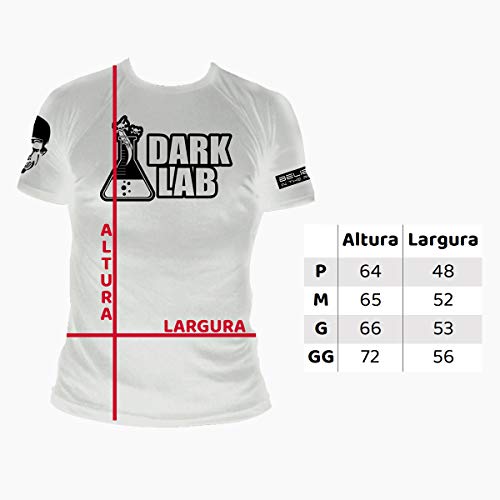 Camiseta estampada dryfit Dark lab (Preto, M)