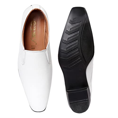 Image of BXXY Men's 2 inch Height Increasing Synthetic Material Formal Moccasion, Slip-On Shoes with Pu Sole.