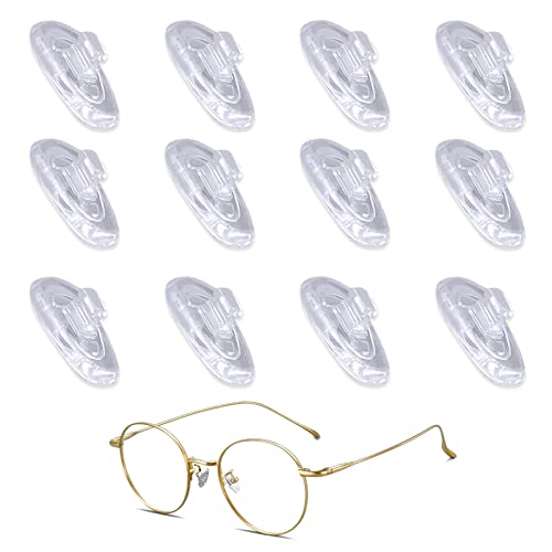 BESTonZON Brillen Nasenpads U-Form - Rutschfeste Sattelbrücke Für Sonnenbrillen, 2 Halterungen + 4 Pads