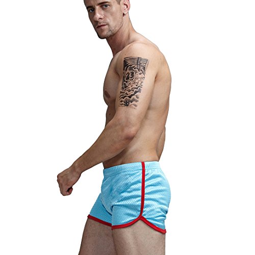 Aimpact Mens Mesh Party Short Shorts Fitted Workout Gym Lifting Athletic Shorts Lightblue Xl #TOP3