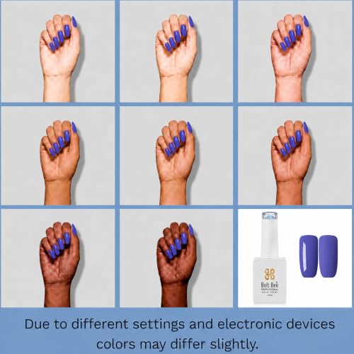 Image of Bolt Bee Blue Color Gel Nail Polish Soak Off UV Gel 15ML DIY at Home Manicure Salon Nail Art