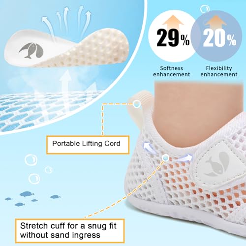 Image of FEETCITY Toddler Water Shoes Boys Girls Swim Shoes Quick Dry Kids Aqua Socks Barefoot for Beach Swimming Pool
