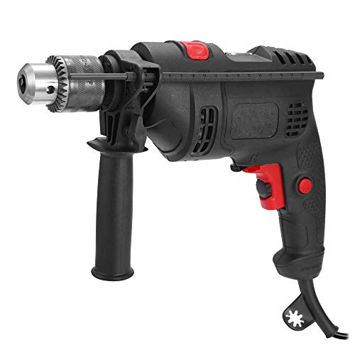 550-W-Bohrhammer, Schlagbohrer Handdrehbohrer mit 3000 U, min, Auslöser mit Variabler Geschwindigkeit 360 & deg; Drehgriff für Ziegel, Holz,