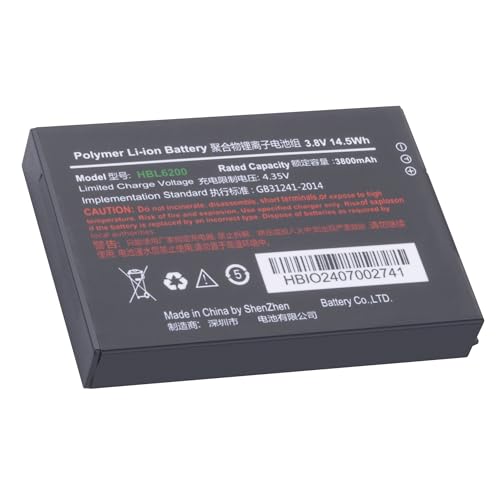 HBL6200 Battery for UROVO I6200S i6300A PDA 6200 6300 Barcode Scanner Battery with The Capacity 3.8V 4000mah/15.2wh Upgraded Version New Li-ion Battery Replacement