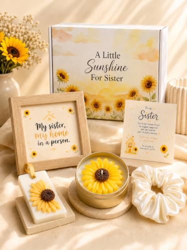 Image of Rakhi Gift Hamper for Sister | Scented Candle, Satin Scrunchie, Photo Frame, Greeting Card & Wax Sachet | Raksha Bandhan Rakhi Giftbox