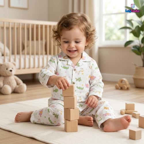 Image of 100% Cotton Muslin Pant Shirt Set | Ultra Soft Breathable Toddler Outfit | Summer Wear Kids Clothing | Skin Friendly Comfortable Fit | SIZE | PRINT