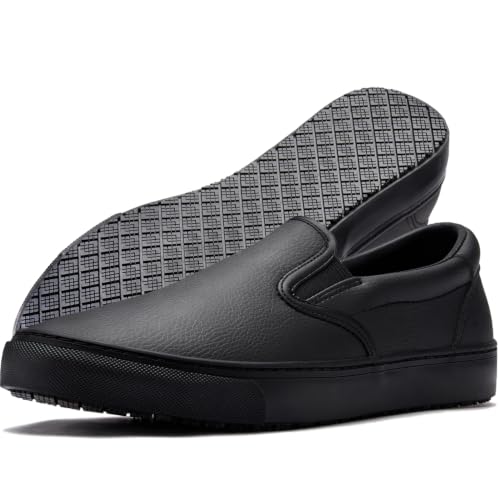 Men's Non-Slip Work Shoes, Waterproof Slip-Resistant (Oil & 