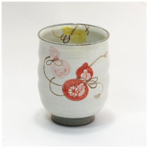 【新品】清水焼湯呑み/楽峰 染付桜湯呑み 楽峰 - 京焼清水焼 松韻堂