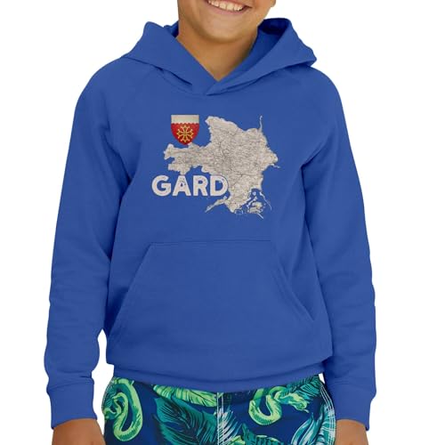 Sweat à capuche enfant Gard 30 finition premium collection carte ancienne Nîmes - 2