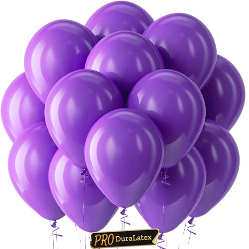 Image of Bezente Pro Duralatex Purple Extra-Thick Balloons 100 Pack 12 inch