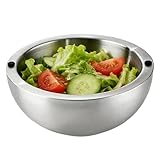Tazones De Servicio De Acero Inoxidable - Platillo De Doble Pared | Platillo De Servicio Para Recepciones,Para Guacamole, Condimentos, Salsas, Ensalada, Aperitivos Calientes y Fríos,
