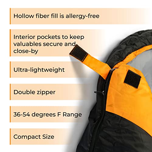 Baltoro’s Erebus Sleeping Bags For Adults - Ultra Lightweight, Allergy-Free Camping Sleeping Bags - Double Zipper Waterproof Travel Sleeping Bag - Three Season Backpacking Sleeping Bag #TOP2