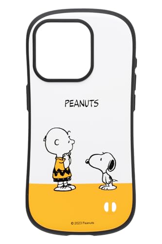 iFace First Class スヌーピー PEANUTS iPhone 15 Pro ケース (スヌーピー&チャーリー・ブラウン/イエロー)【アイフェイス アイフォン15プロ iphone15pro 耐衝撃 スマホケース ストラップホール ピーナッツ