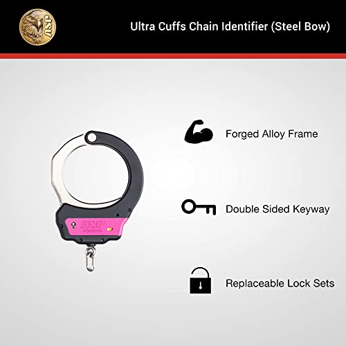 Asp Identifier Ultra Chain Handcuffs, Double-Locking Handcuffs, Colored Handcuffs, Forged Aluminum Restraints, Police Handcuffs, Law Enforcement Gear, Security Guard Equipment #TOP1