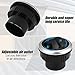X AUTOHAUX 4pcs Dashboard Air Conditioning Deflector Outlet 48mm ABS Side Roof Round Air Ventilation Outlet Black for Car Bus RV ATV