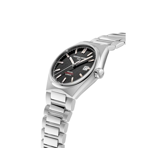 Image of Frederique Constant Mens Swiss Automatic Highlife COSC Silver-Tone Stainless Steel Watch with Bracelet and Additional Black Nubuck Leather Strap, Style: FC-303BBG3NH6B