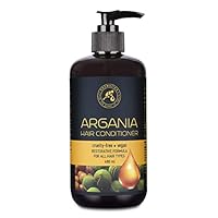 Arganöl Conditioner 480ml mit Naturreinem Arganöl & Olivenöl - Haarspülung für Alle Haartypen - Frei von Farbstoffen & Mineralölen - Argan Haarpflege