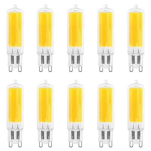 LUXRITE G9 LED Bulb Dimmable 4.5W, 50 Watt T4 G9 Halogen Equivalent, 2700K Warm White, 450 Lumens, Glass G9 Bi Pin Base, 320° Beam Angle, ETL Listed (