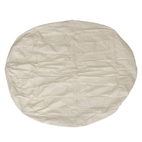 Sewroro Cubierta Redonda para Bañera Exterior 215x75 Cm Color Beige, Protector contra Polvo y Lluvia, Tela Tafetán Poliéster Resistente para Piscina y SPA al Aire Libre