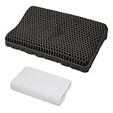 サンパーシー 無重力ジェル枕 カバー付き 寝具 (ブラック)