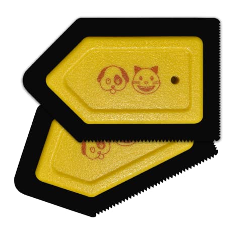 Funny Pet Hair Detailer (Pack of 2 with Gift Box) for Dog or Cat Lovers Unique Gift for Pet Owners, yellow, black, Compact - Image 4