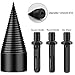 4PCS Wood Log Splitter Firewood Drill Bit, Wood Splitter Drill Bits, Home Improvment Diamond Drilling Bits, Heavy Duty Logs Splitters Drills Bits for Hand Drill Stick(Round+Hex+Square 32mm)