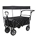 Faltbare Metall Trolley Wagen, bewegliche Einkaufswagen, Großes Flux Supermarkt Picknick, im Freien Angeln mit einem Dach, Stable Vierrad-Anhänger,A