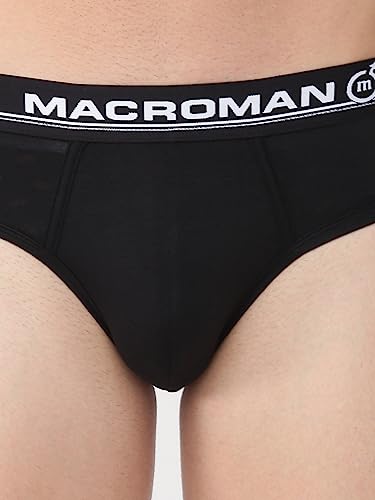 Image of Macroman M-Series Ultra Modal Stretch Brief for Men|Modal|Pack of: 1 Black