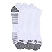 Columbia No Show Half Cushion, Mesh top, arch support (poly blend) Socks, Grey/White Assorted, M 10-13, 6 Pair