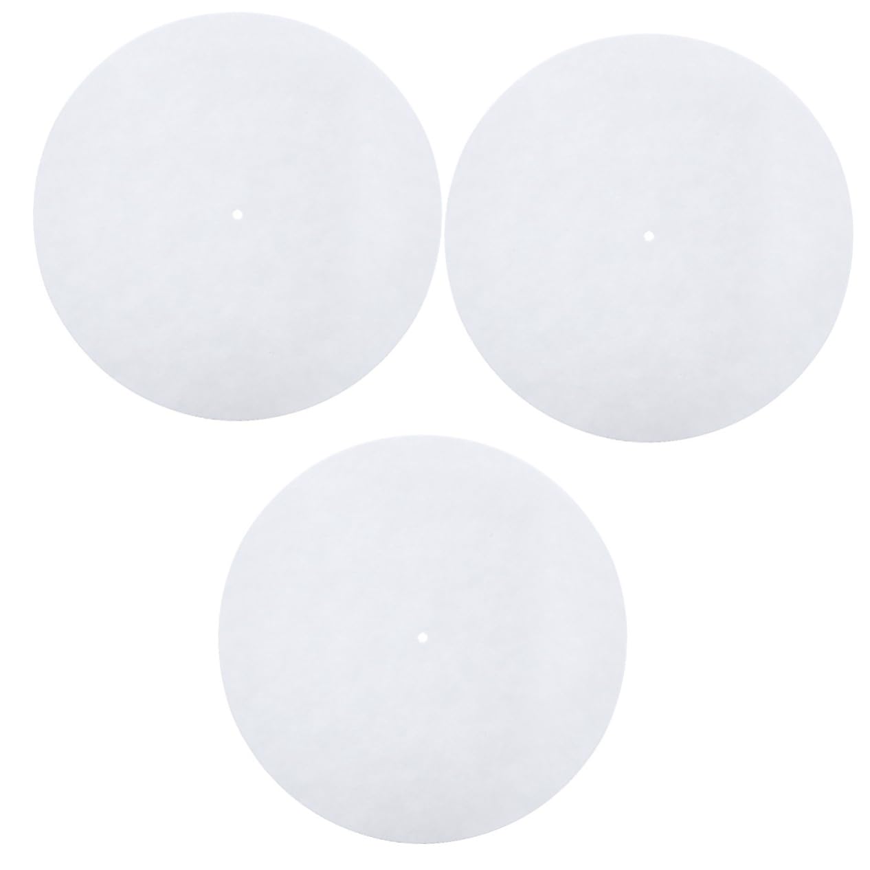 Abaodam 3pezzi Tappetino Antistatico Per Giradischi Lana Riduzione Delle Compatibile Con Tutti Piattaforma Standard Colore Bianco Design Antiscivolo Per Audio Ottimale