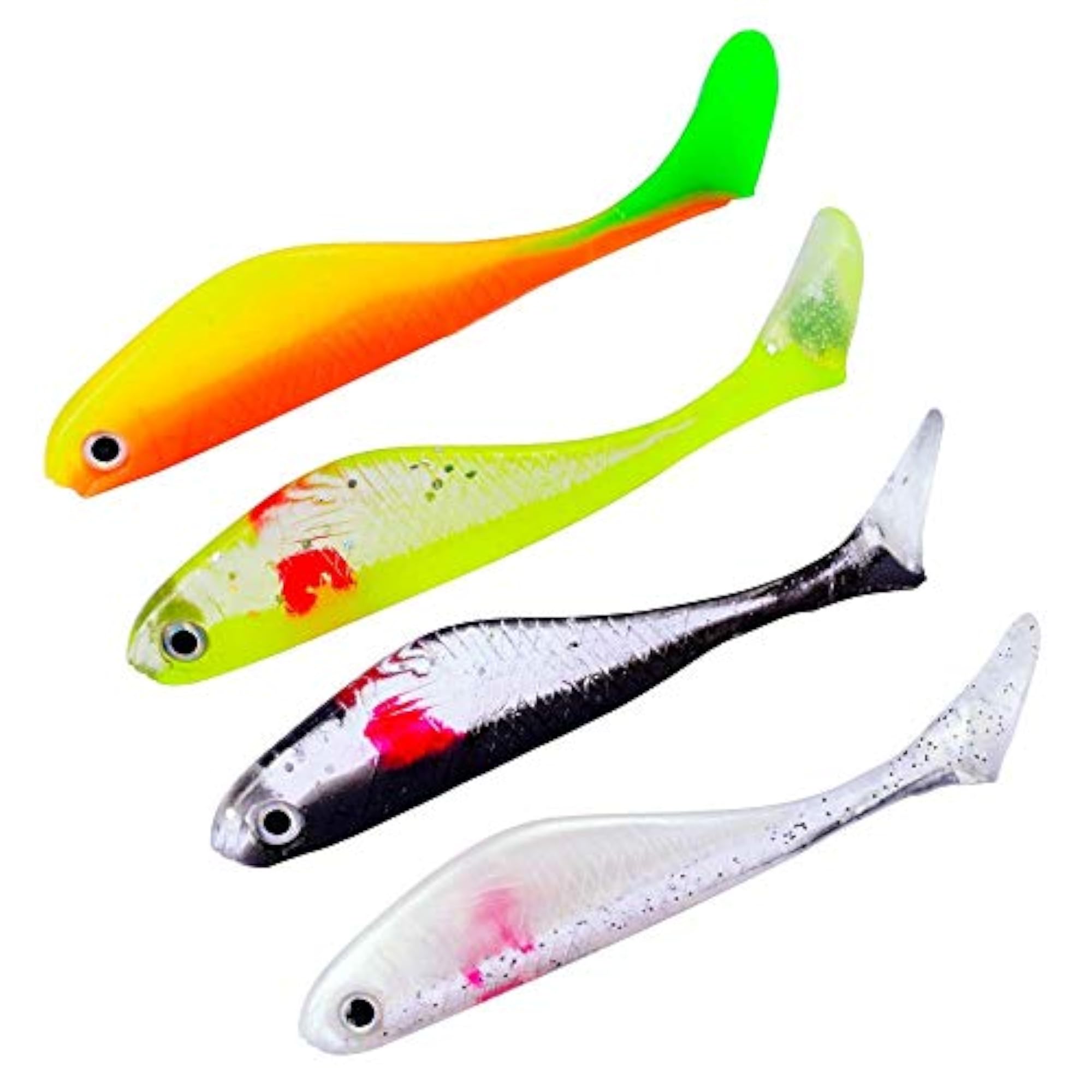 10pcs Handmade Soft Fishing Lures, 6 Colours