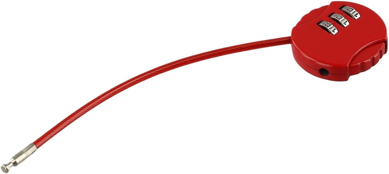 90 Degree Refrigerator Lock Cabinet Door Lock Drawer Lock 2.5 in, 3 in, 4 in Doors, Alloy Key Operated Hasp and Staple Set, Silver(Red)