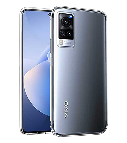 Image of Soft Flexible Silicone Back Cover Compatible with Vivo X60, Transparent Case