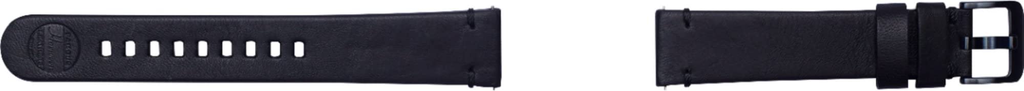 Black Essex Leather Watch Band for Galaxy Watch 42mm Active and Active 2