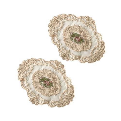 VALICLUD 2Piezas Manteles de Ganchillo Decorativos para Decoración y Fiestas Lavable Polvo
